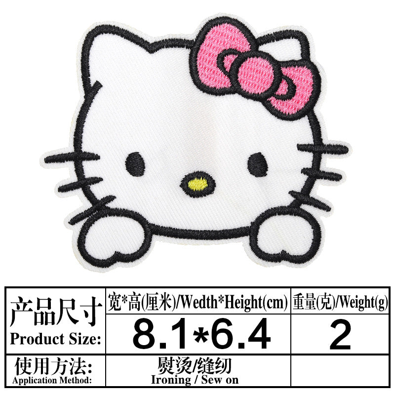 Wholesale embroidered cloth stickers cute cartoon patch five-pointed star puppy bag shoes decorative decals OLY Exclusive